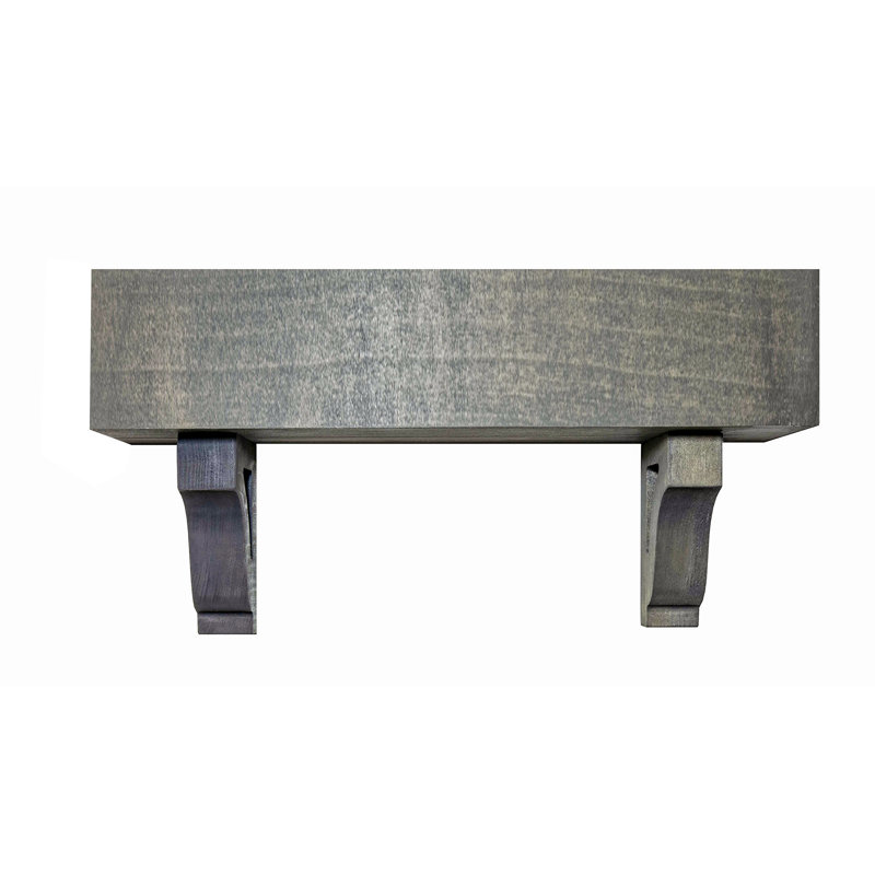 Tablettes flottantes en peuplier avec corbeaux, H 8 po x l 35 po x P 4 po