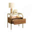 Table de chevet, finition brune