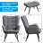 Upholstered Accent Chair with Footstool