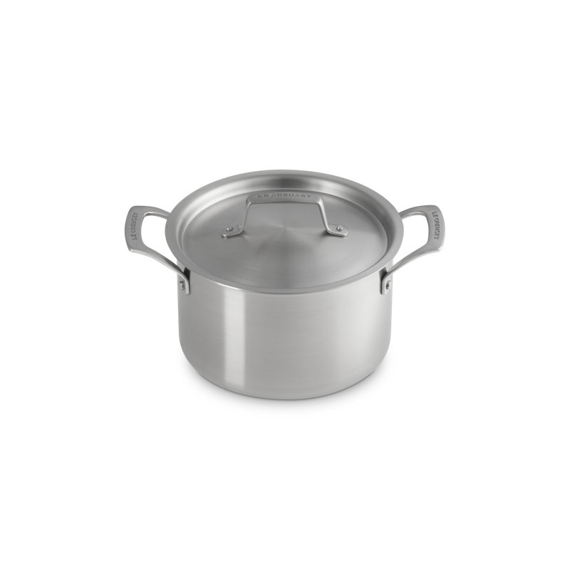 Le Creuset Essential Stainless Steel Deep Round Stockpot With Lid,  4 Qt.