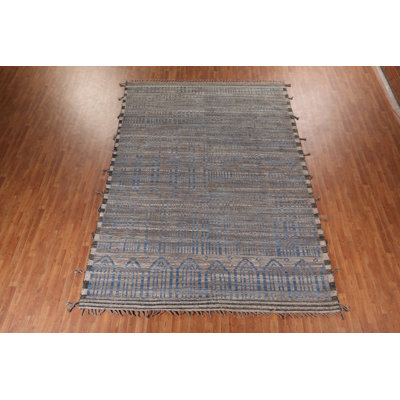 All-Over Striped Moroccan Oriental Area Rug 9x13