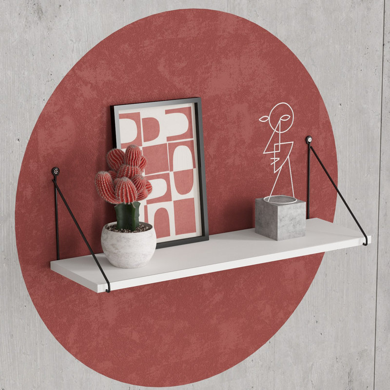 Damarcus Floating Shelf, White