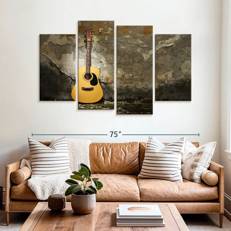 Guitare acoustique Abarca Grunge, H 42 po x l 68 po