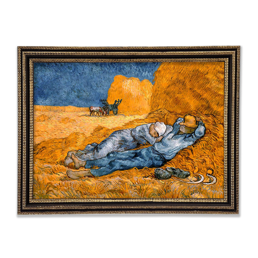 Gerahmter Kunstdruck Rest From Work von Van Gogh