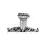 Acanthus small Rosette style knob with rope medium backplate in Chalice finish