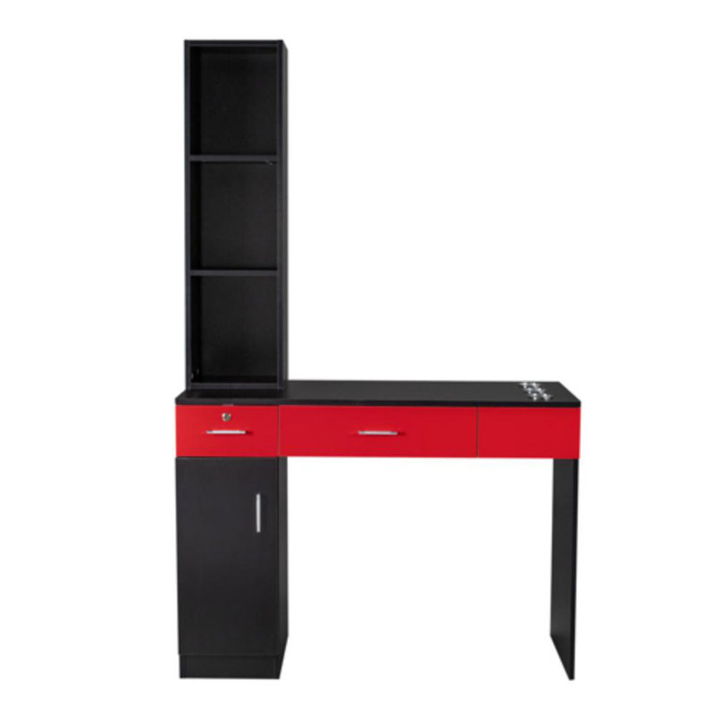 Coiffeuse Tatina, Noir / rouge