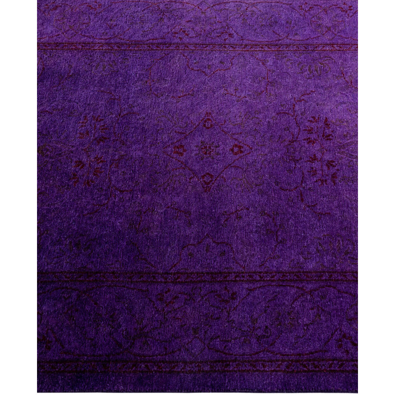 Overdyed One-of-a-Kind Runner 2'8" X 4'4" Hand Knotted Area Rug