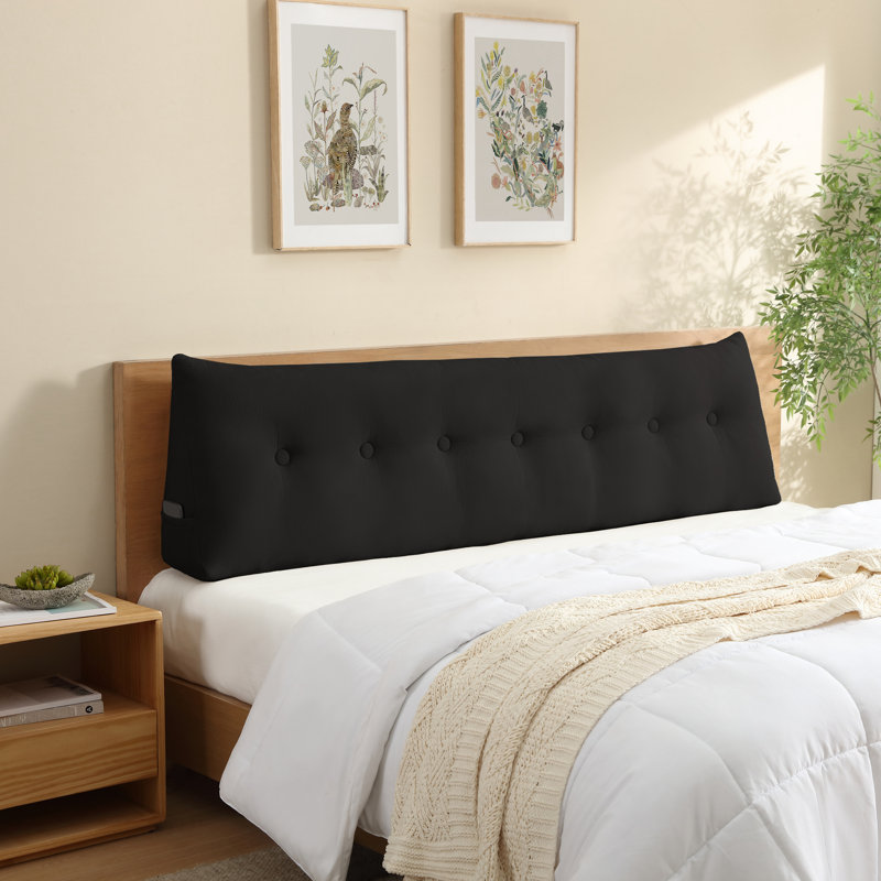 Coussin ergonomique pour dossier de tête de lit triangulaire - rembourré de mousse orthopédique - soutien pour le cou - chambre à coucher, lecture, lit de jour