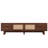 70" Modern Boho TV Stand For Tvs Up To 80" | Rattan Door Media Console With 4 Storage Drawers & Cable Management