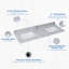 Comptoir de meuble-lavabo en marbre 60 po x 22 po Carrara