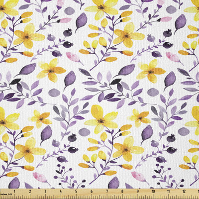 Cully Watercolour Foliage and Petals Multi-Purpose Fabric
