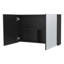Armoire de rangement moderne pour salle de bain noire avec portes en miroir et 3 tablettes à 2 portes-597223243