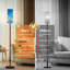 Lampadaire de 175 cm (69 pouces) avec ciel nocturne de rêve, croissant de lune et étoiles scintillantes. Lampe moderne à tige en métal, abat-jour cylindrique en lin, ampoule DEL 3 couleurs, télécommande et interrupteur au pied. Parfait pour le salon, la chambre ou le bureau.-1060261094-1060261101