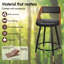 Swivel Upholstered Counter Stool with Solid Wood Frame