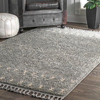 Tapis argent de style Sud-Ouest Croxley