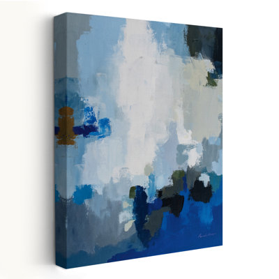 Cascade bleue - abstrait noir bleu brun