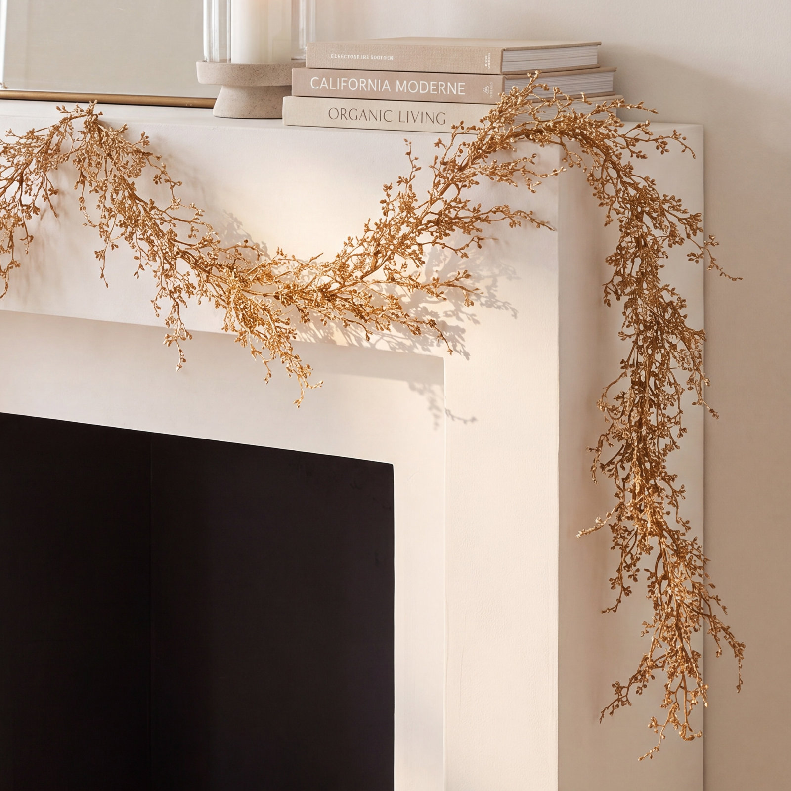 6' Glitter Sparkling Angel Fern Garland