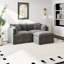 Canapé-lit en chenille moderne avec repose-pieds-1076184510-1076184506