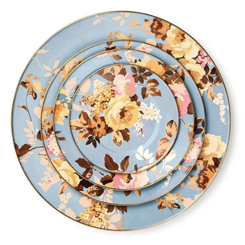 Wild Rose Dinner Plate, Slate