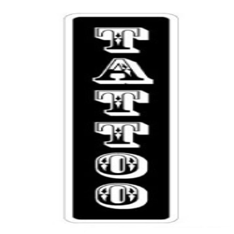 Tigre, enseigne de rue, enseignes, tatouages, encre, H 24 po x l 6 po x P 0,1 po