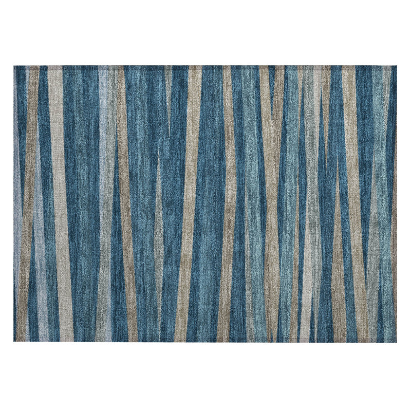  Machine Washable Indoor/Outdoor Chantille ACN997 Gray Area Rug, Rectangle 1'8" x 2'6"