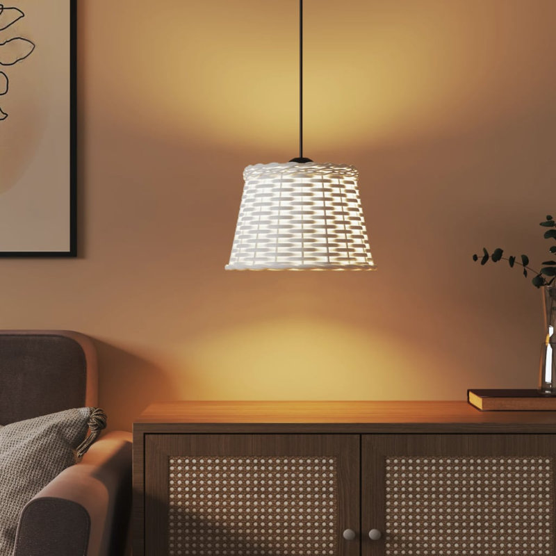 Chira Pendant Shade, White, 17cm H x 25cm W x 25cm D