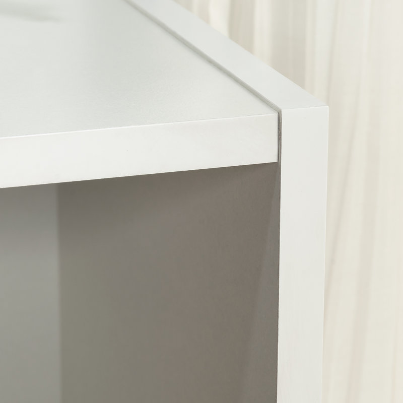 Arisztid Standard Bookcase, Soft White, (3 Shelves) 35.28" H x 24.5" W x 11.5" D