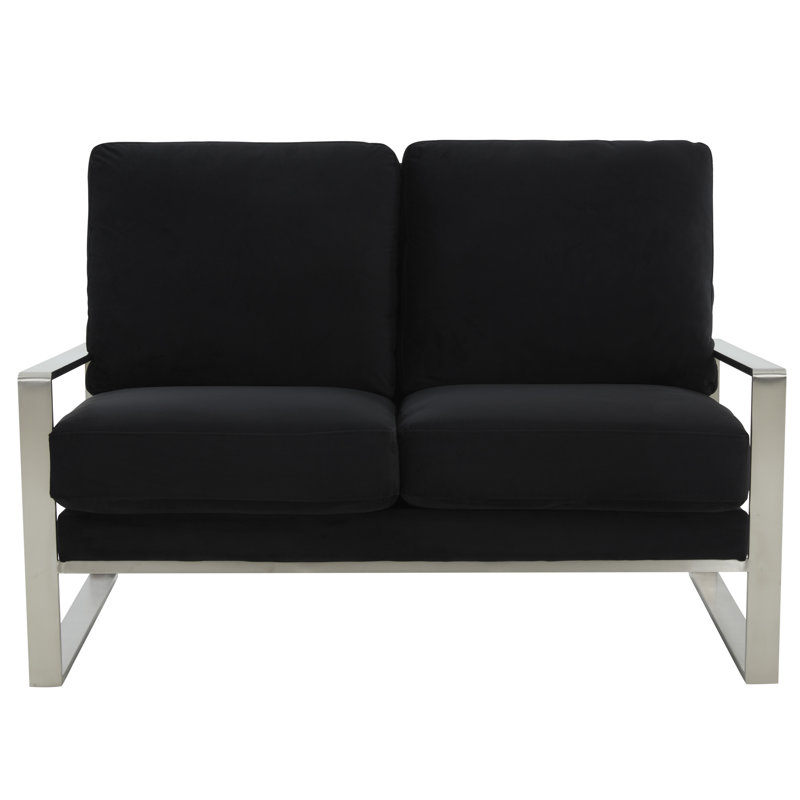 Causeuse moderne Iosif, Velours noir
