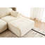 3 places, animal de compagnie modulaire en velours côtelé beige, personnalisable, sans assemblage, combinaison personnalisable pour chambre d'amis, idéal pour le yoga-1137650371