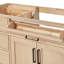 Meuble-lavabo simple en bois massif 66 po avec plateau en quartz Carrara de 1,5 po Thornaby-33712019-58680300