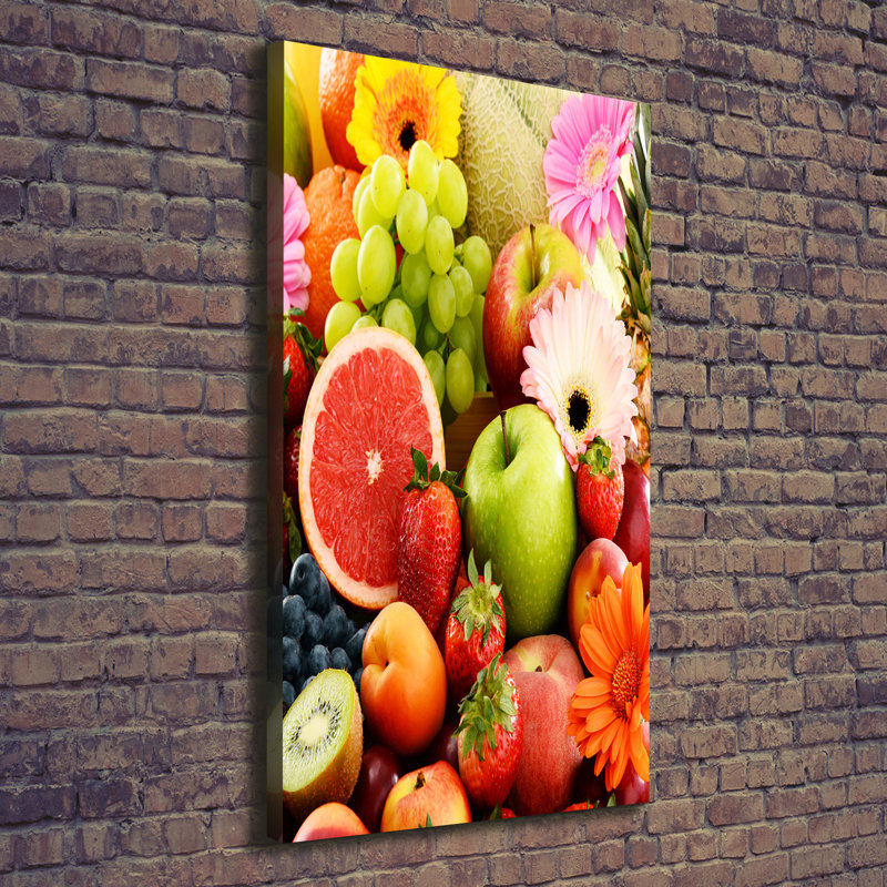 Fruit And Flowers - Wrapped Canvas Print