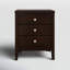 Table de chevet 3 tiroirs en brun foncé Heady