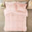 Twin/Twin Xl Comforter With Blush Shaggy Fur - Lovely Reverse