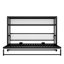 Lit escamotable simple avec tablettes, lit mural en métal pliable et peu encombrant-2146105492