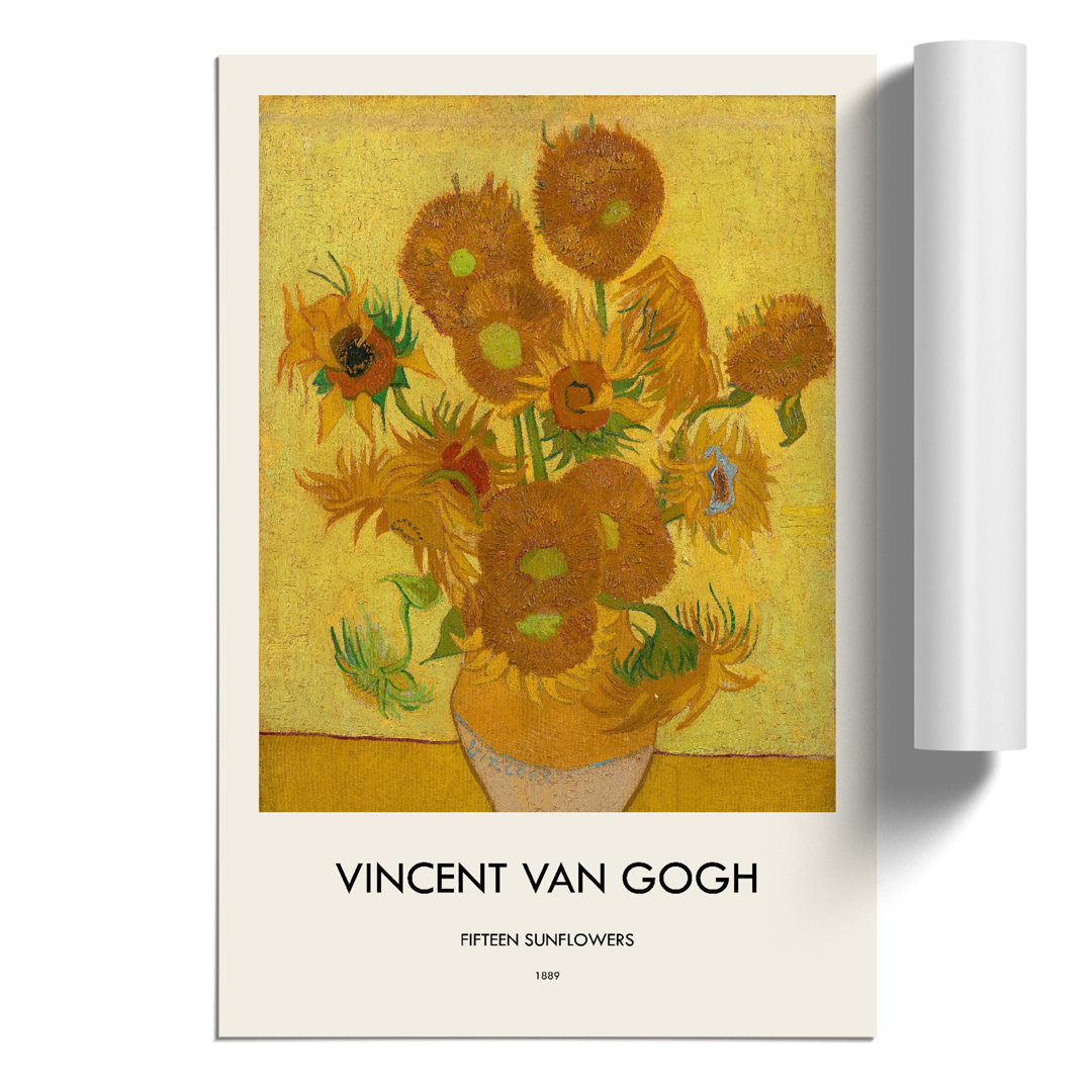 Fifteen Sunflowers by Vincent Van Gogh - Unframed Painting
