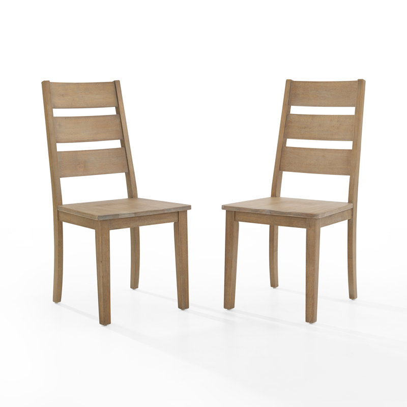 Chaise d'appoint en bois massif Heymann, Brun rustique