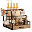 Organisateur de comptoir pour sirop de café, support en bois à 4 niveaux avec tiroir de rangement pour 36 tasses de café, tablettes de rangement à condiments pour la cuisine, la maison, le bureau, le restaurant