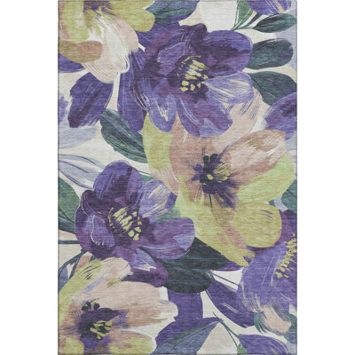 Premium Machine Washable Northdale AMF1487 Floral Rug