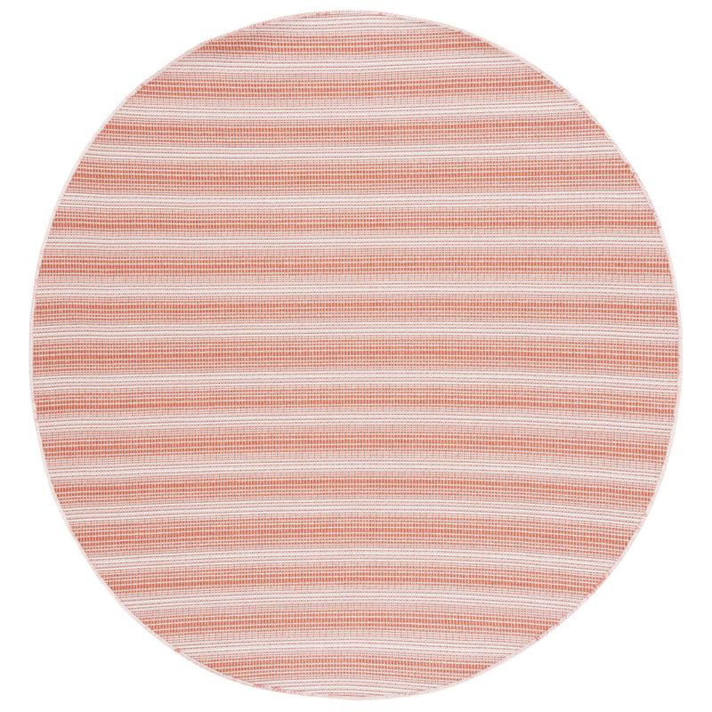 Trexler 231 Area Indoor/Outdoor Area Rug In Terracotta, Round 6'5"