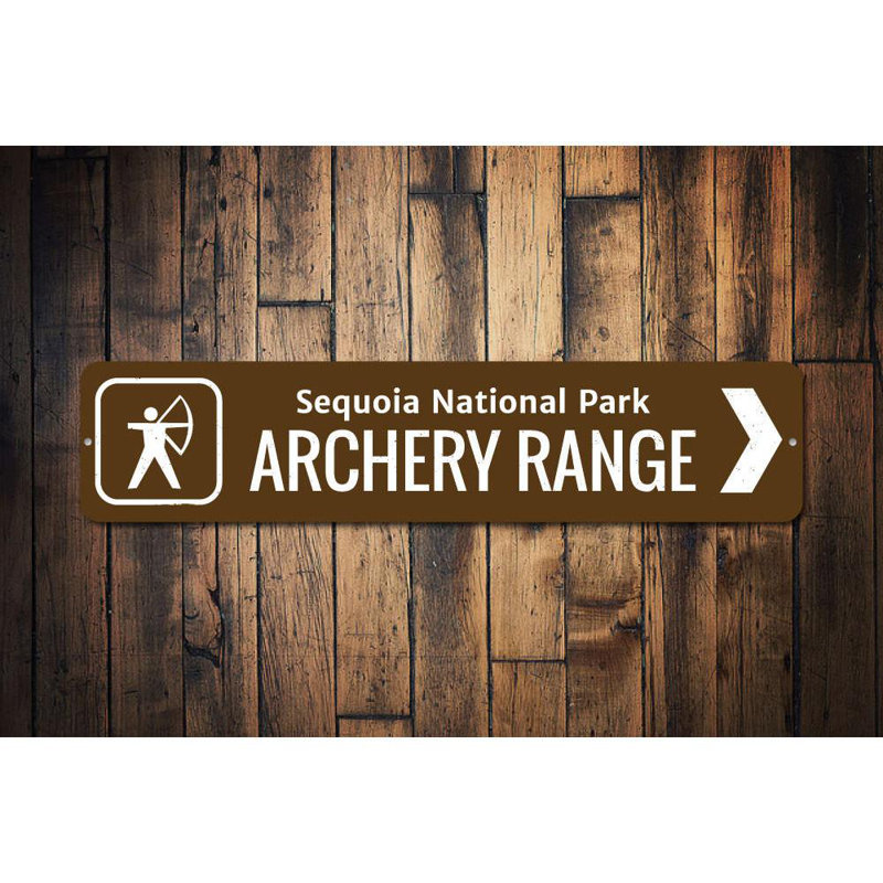 Plaque en aluminium Archery Range, H 4 po x l 18 po x P 0,04 po, Oui