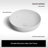 MonBlari 15" Round Solid Surface Bathroom Vessel Sink Matt White-120971855