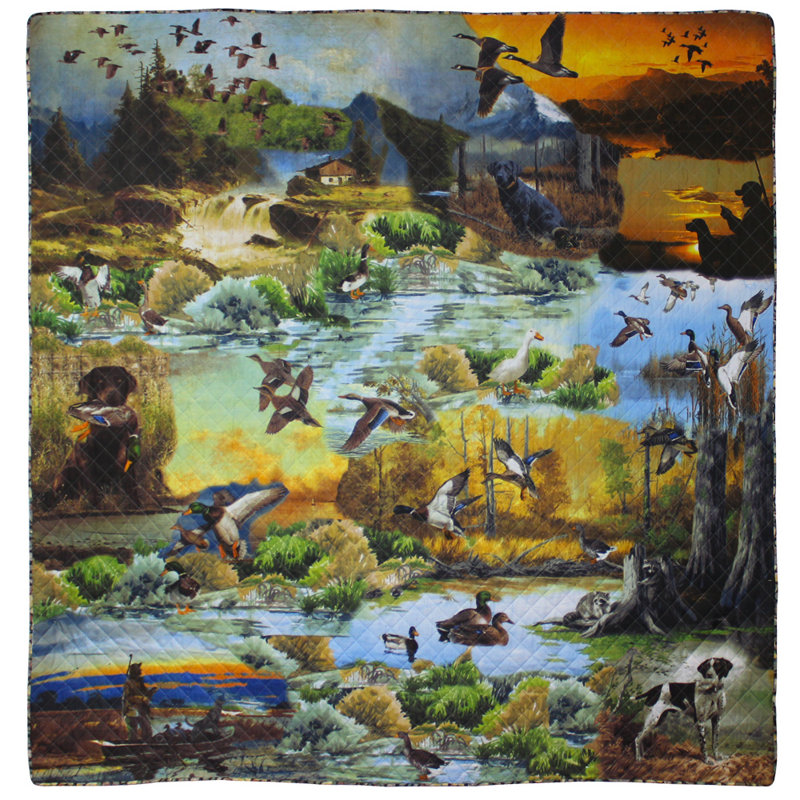 Rustic Animal Print Quilt, California King