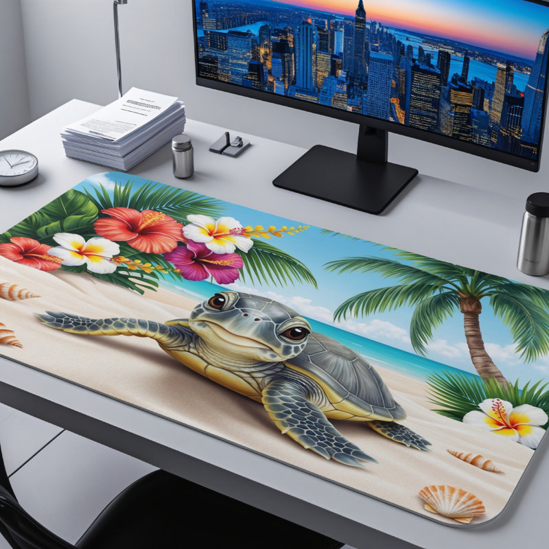 Polyester Desk Pad, 14.4x12.1