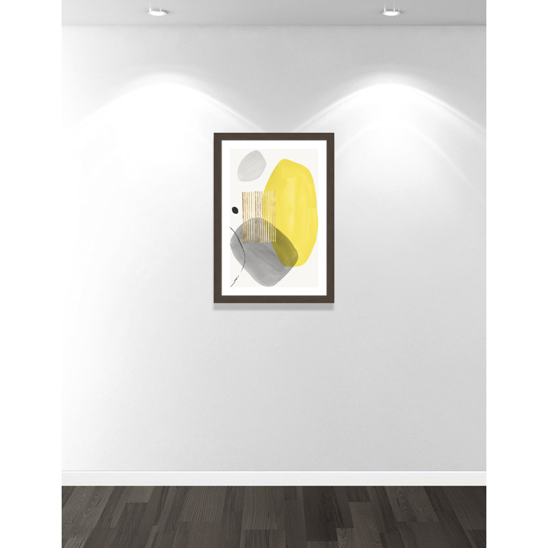 Yellow Pistachio Dreams - reproduction de cadre photo, H 16,5 po x l 14,5 po x P 1,25 po, Cadre en bronze brossé brossé