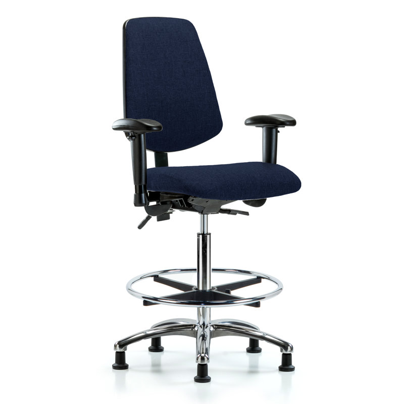 Fauteuil en tissu chromé - siège inclinable FHBCH,, Oui, Marine, Patins
