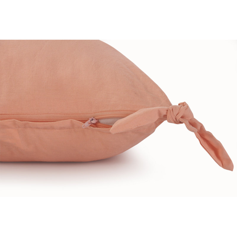 Coussin en coton Amrita, Rosé, Polyester/ bourre en polyester