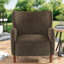 Modern Accent Chairs, Velvet Wingback Wood Legs For Home Family Room