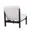 Fauteuil d'appoint Fluffy avec revêtement blanc et structure en bois massif noir robuste-130474362