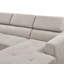 Canapé moderne modulaire surdimensionné de 122 pouces avec rangement pour chaise longue
