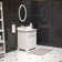 Derby 30" Carrara White Marble Countertop Bath Vanity with Faucet and Mirror
